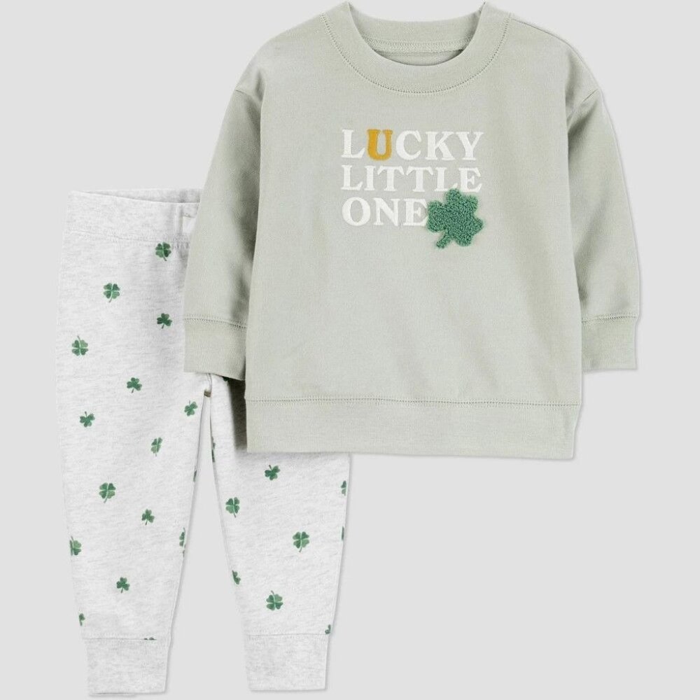 NWT Carter's Just One You® Baby 2pc St. Patrick's Day Lucky Little One Sweatshir